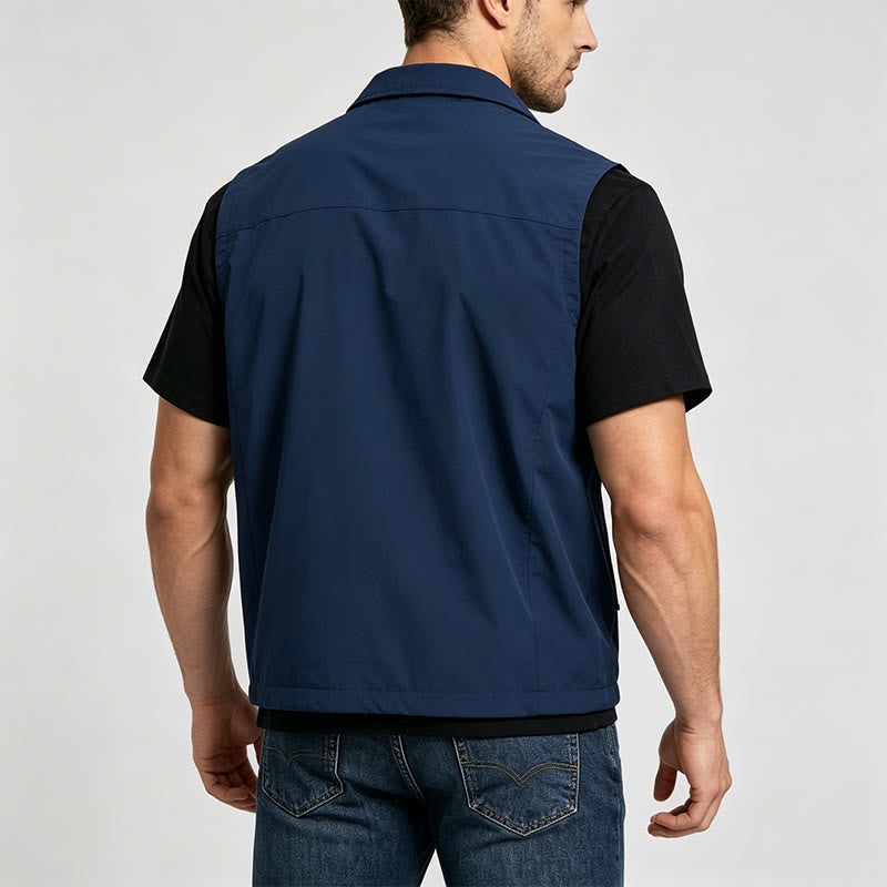 Minimalistische, leichte Outdoor-Weste für Herren mit vielen Taschen - image 3