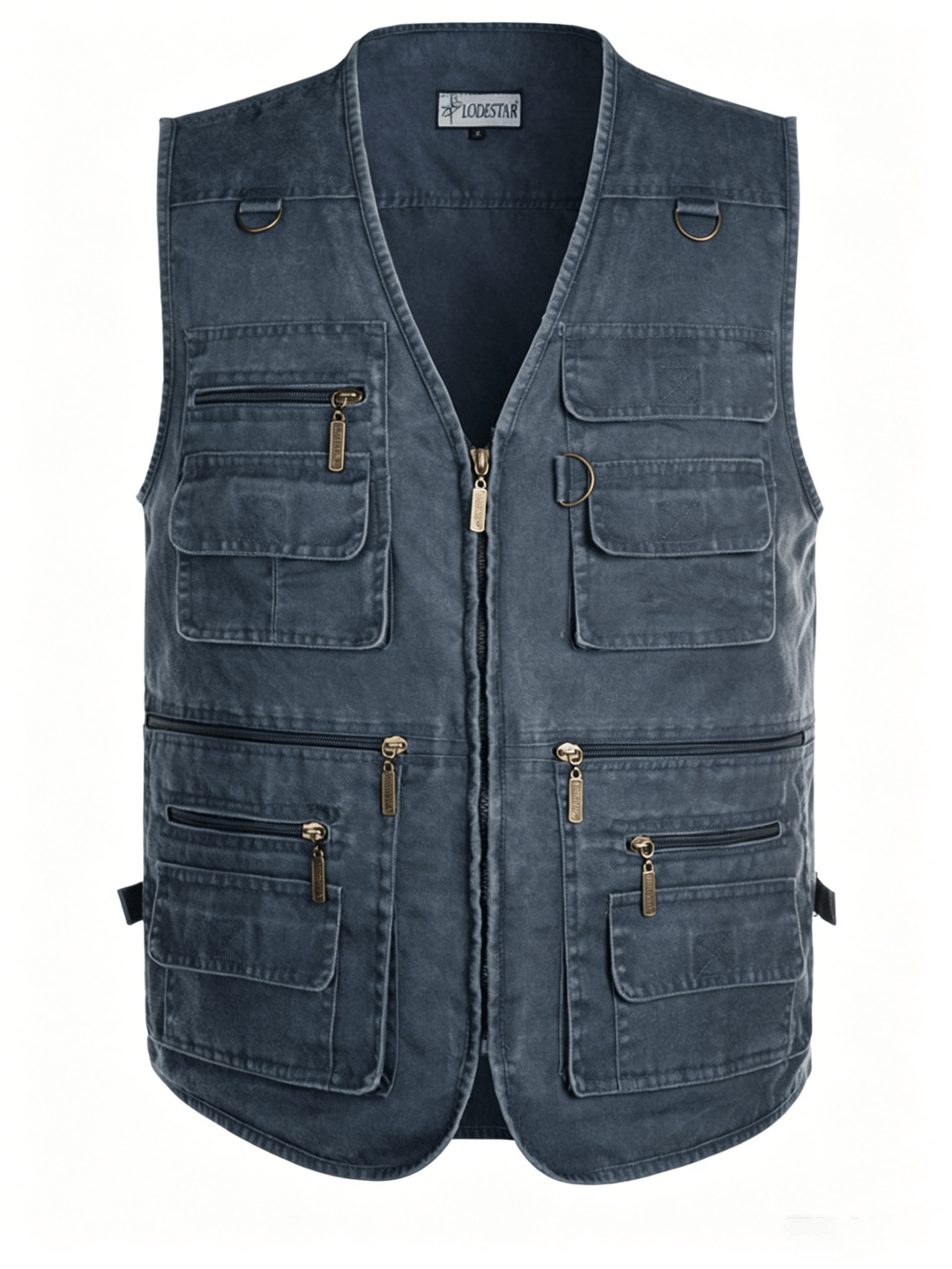Herren-Outdoorweste aus gewaschenem Canvas mit mehreren Reißverschlusstaschen - image 11