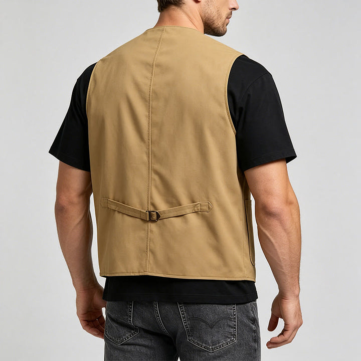 Leichte Outdoor-Arbeitsweste für Herren mit Knöpfen - image 3