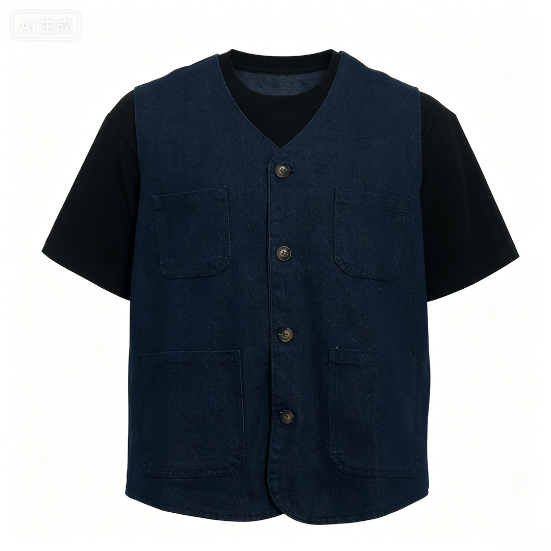 Leichte Outdoor-Arbeitsweste für Herren mit Knöpfen - image 7