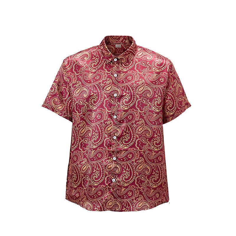 Glänzendes, luxuriöses Herrenhemd im Vintage-Paisley-Muster - image 10