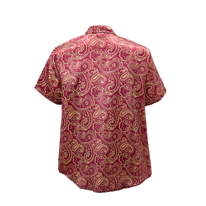 Glänzendes, luxuriöses Herrenhemd im Vintage-Paisley-Muster - image 11