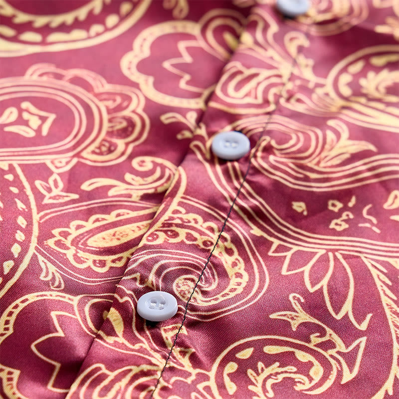 Glänzendes, luxuriöses Herrenhemd im Vintage-Paisley-Muster - image 7