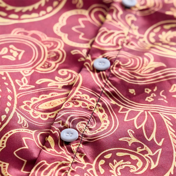 Glänzendes, luxuriöses Herrenhemd im Vintage-Paisley-Muster - image 7