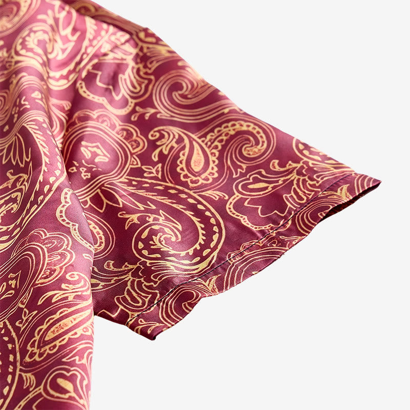 Glänzendes, luxuriöses Herrenhemd im Vintage-Paisley-Muster - image 9