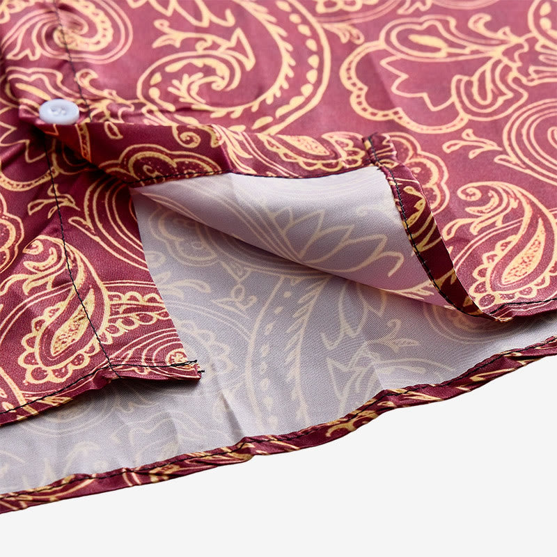 Glänzendes, luxuriöses Herrenhemd im Vintage-Paisley-Muster - image 8