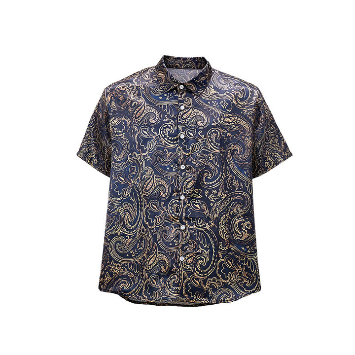 Glänzendes, luxuriöses Herrenhemd im Vintage-Paisley-Muster - image 13