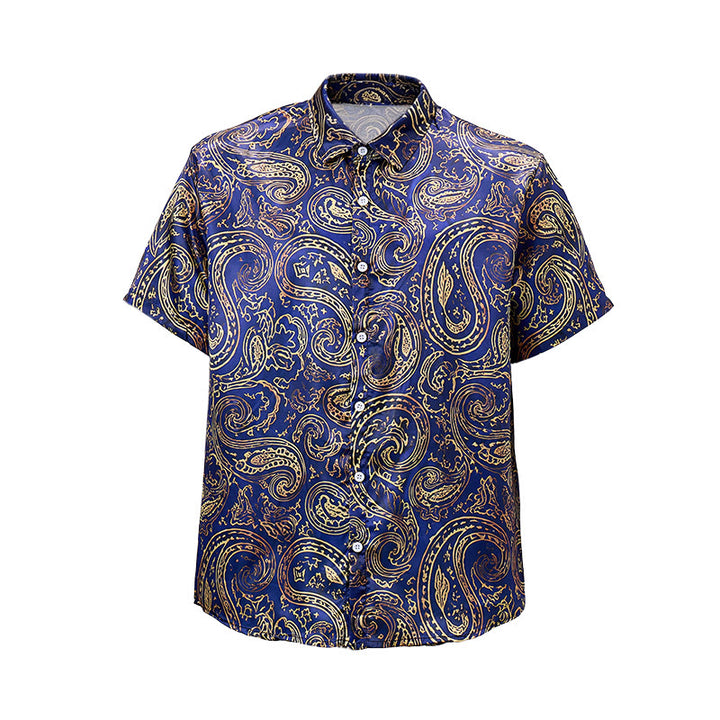 Glänzendes, luxuriöses Herrenhemd im Vintage-Paisley-Muster - image 12