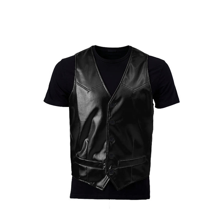 Zeitlose Herren-Lederweste im Western-Stil - image 12