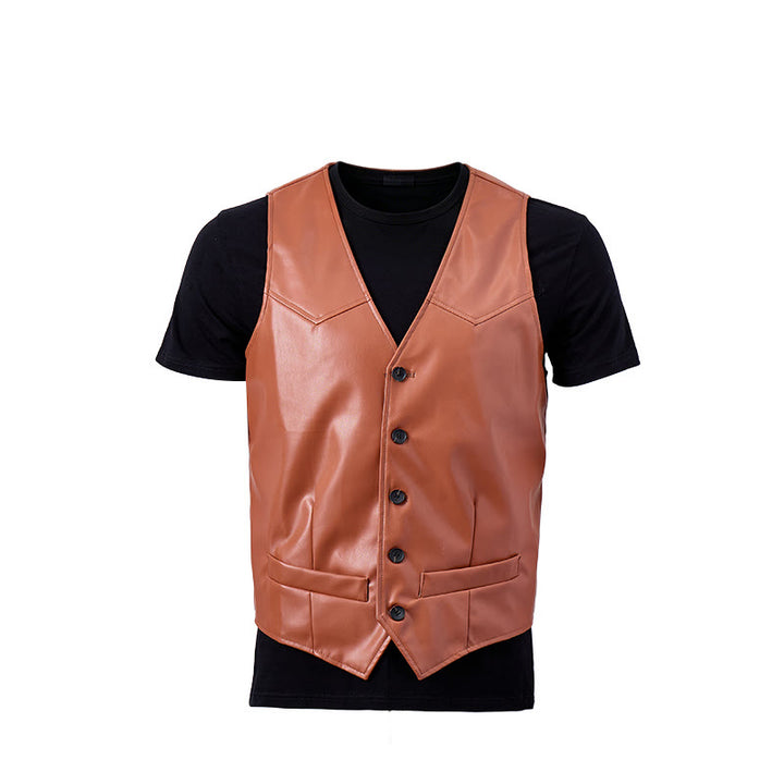 Zeitlose Herren-Lederweste im Western-Stil - image 10