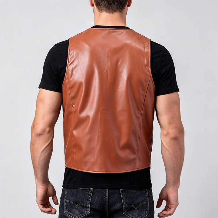 Zeitlose Herren-Lederweste im Western-Stil - image 2