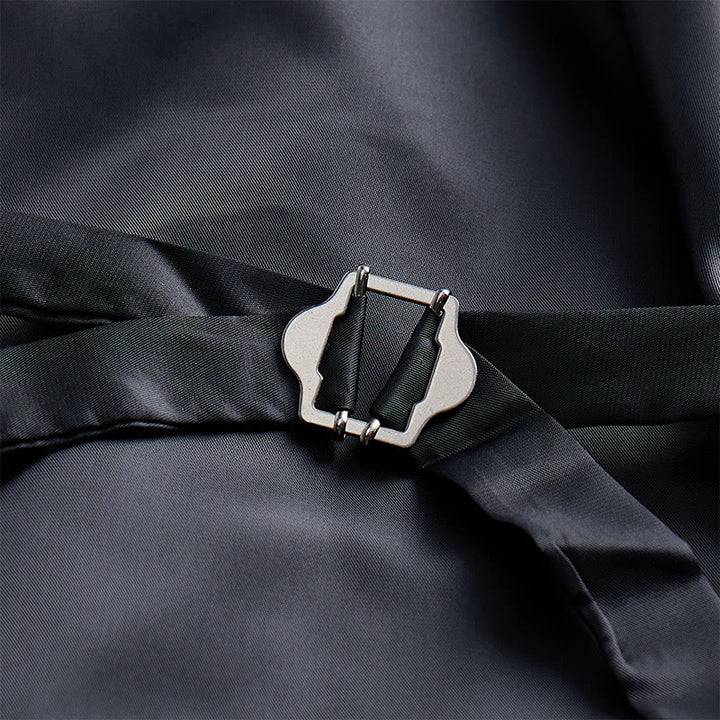 Herren-Anzugweste in Grau mit Patchwork-Muster in Fischgrät- und Hahnentrittoptik - image 7
