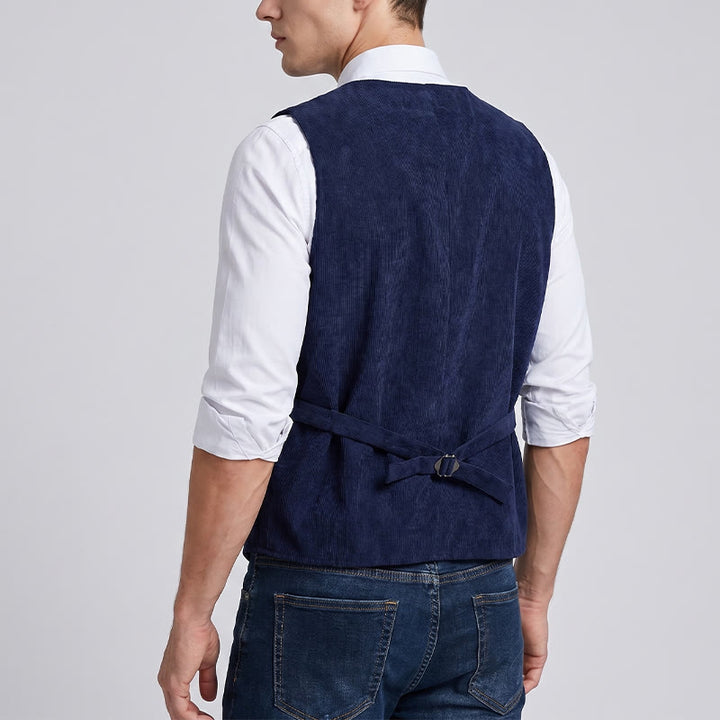 Elegante Herren-Anzugweste mit floraler Rankenstickerei - image 3