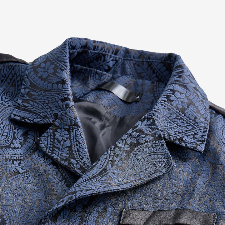 Viktorianisch inspirierte Anzugweste für Herren mit Paisley-Jacquardmuster und fallendem Revers. - image 10