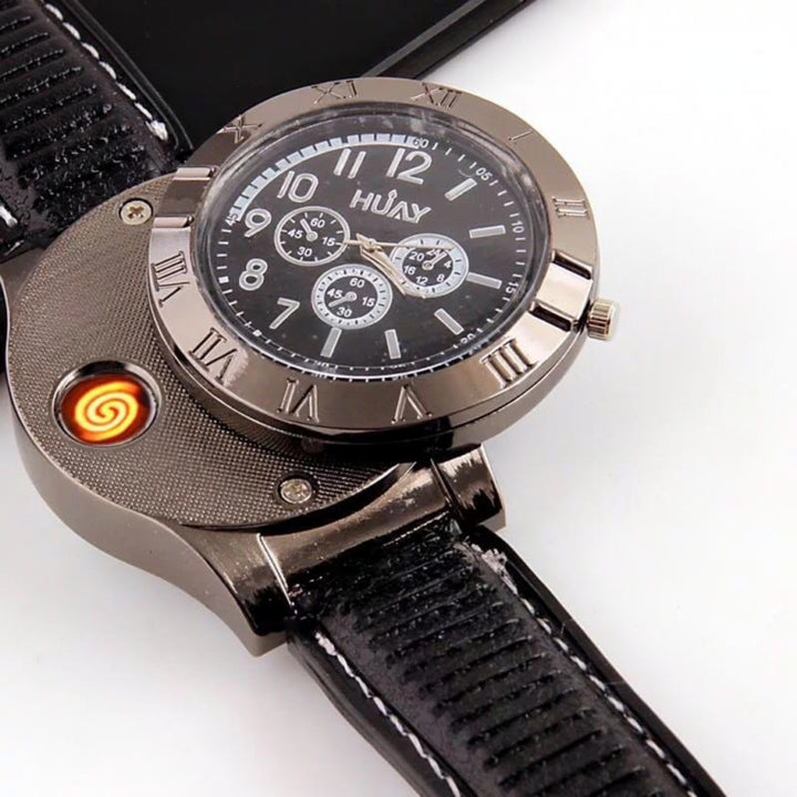 Taktisches USB-wiederaufladbares Armbanduhr-Feuerzeug - image 0