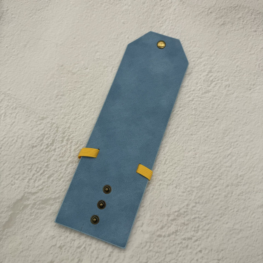 Minimalistische EDC-Geldbörse aus Leder mit Druckknopfverschluss - Blau - image 10