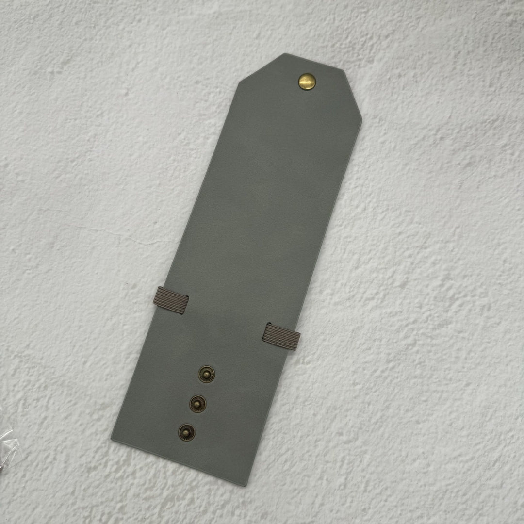 Minimalistische EDC-Geldbörse aus Leder mit Druckknopfverschluss - Grau - image 12