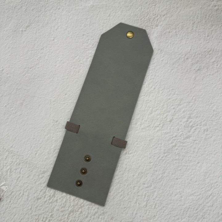 Minimalistische EDC-Geldbörse aus Leder mit Druckknopfverschluss - Grau - image 12