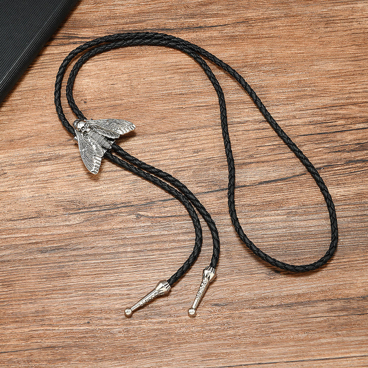 Totenkopfmotte Gothic Western Statement Bolo Krawatte - image 3