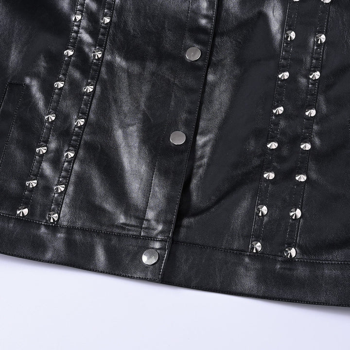 Punk-Rock-Biker-Weste aus Kunstleder mit Nieten, ärmellos - image 5
