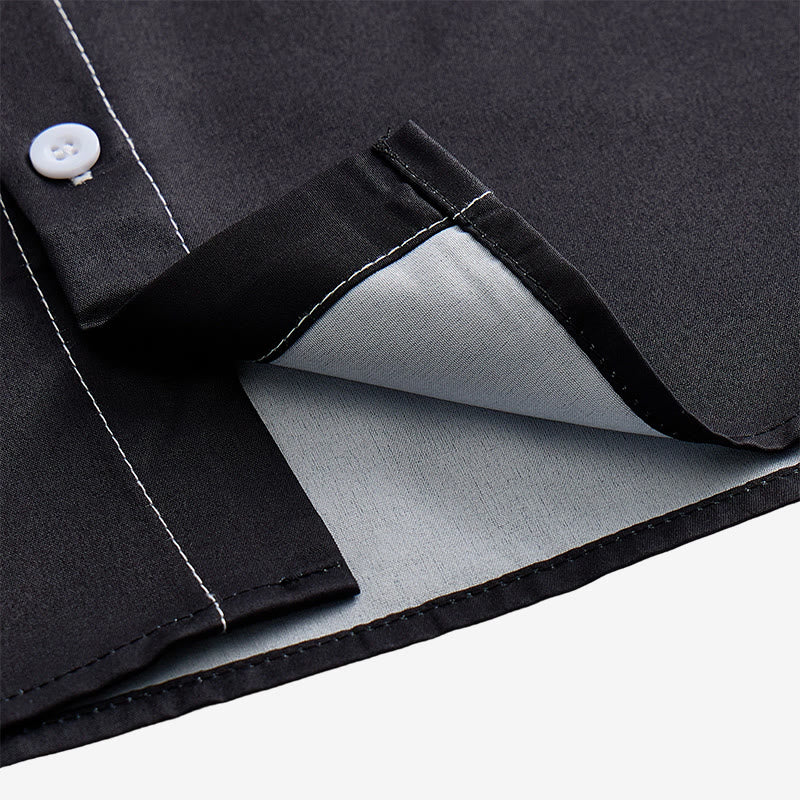 Klassisches Herrenhemd im Western-Stil mit Stierkopf-Print in Schwarz und Grau - image 7