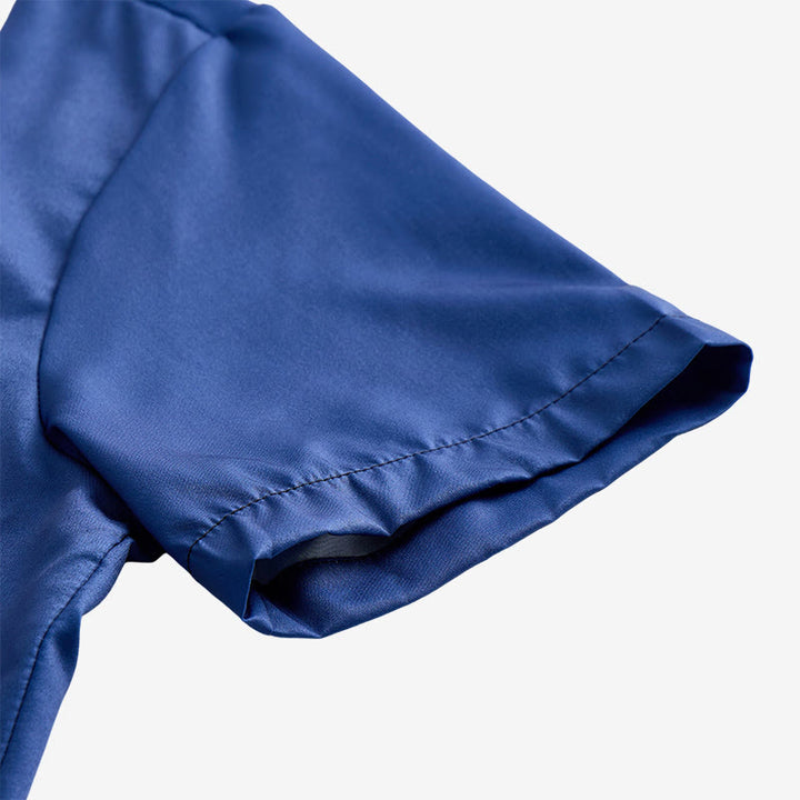 Herrenhemd in Blau und Beige mit ethnisch inspiriertem, vertikalem Aztekenmuster - image 8
