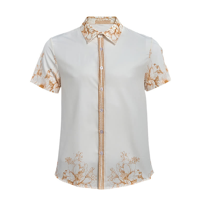 Hemd mit modernem Gentleman-Barock-Blumenmuster - image 9