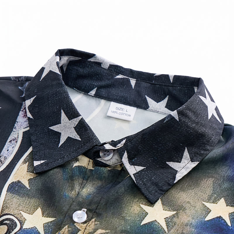 Patriotisches Hemd mit Adler- und amerikanischem Flaggenmotiv im Split-Design - image 4