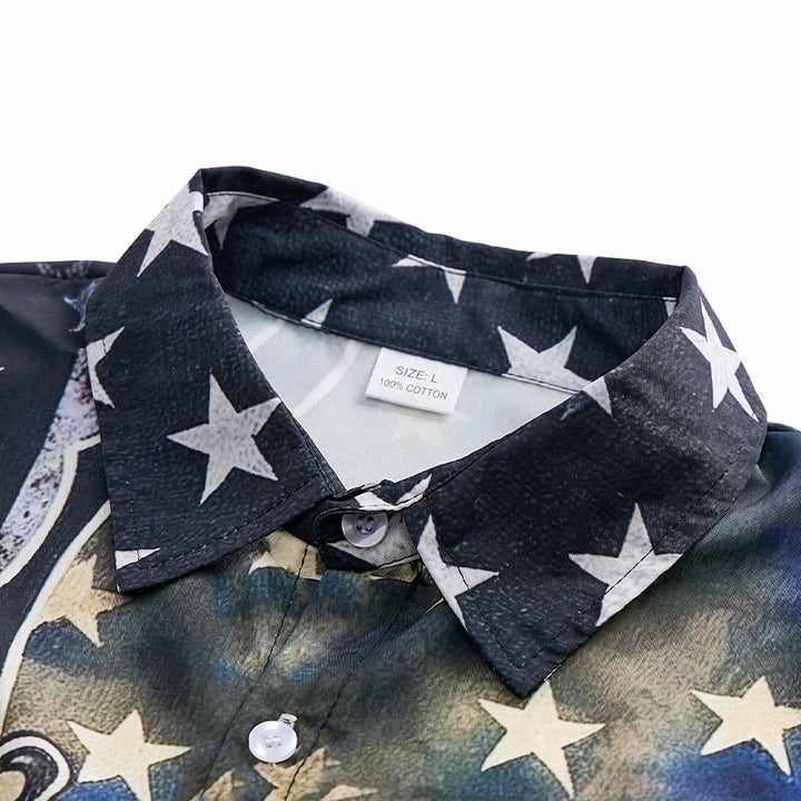 Patriotisches Hemd mit Adler- und amerikanischem Flaggenmotiv im Split-Design - image 4