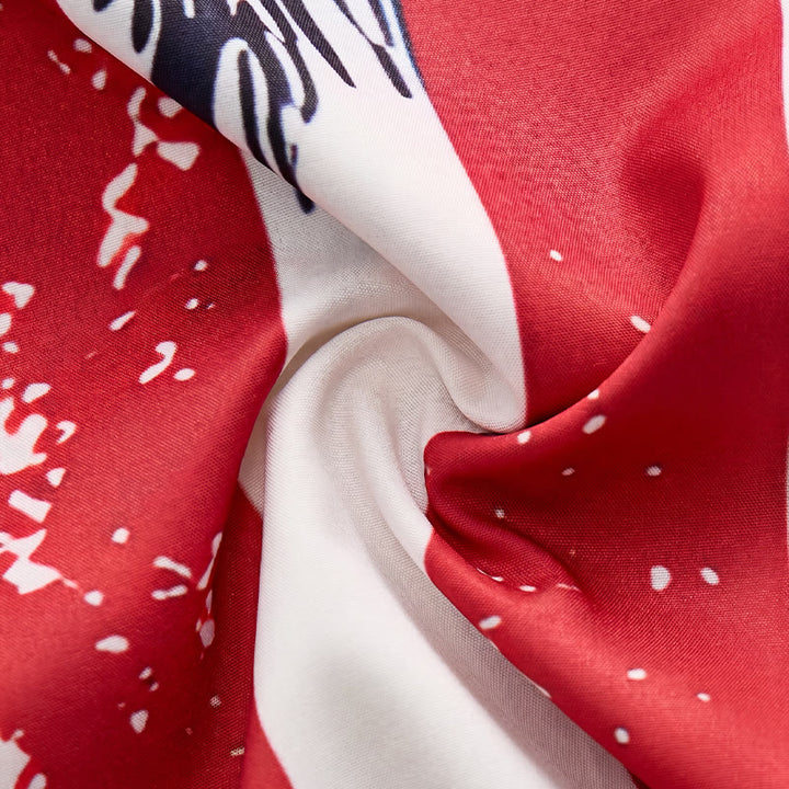 Patriotisches Tropenstrand-Shirt mit amerikanischer Flagge und Palmenmotiv - image 6