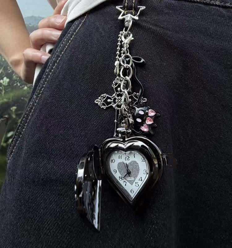 Modische Deko-Ornament-Taschenuhr mit Anhängern - image 27