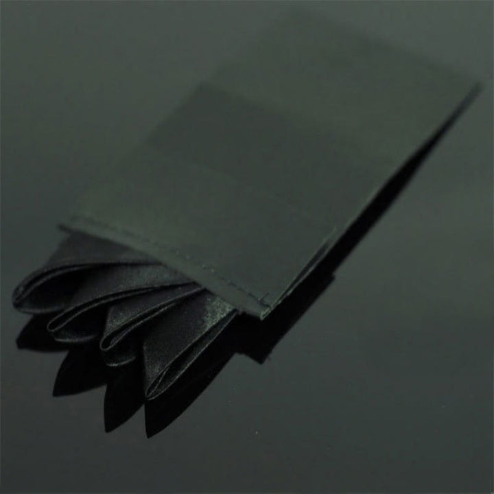 Vierpunkt-Krone, vorgefaltetes Einstecktuch, Karteneinlage - Schwarz - image 3
