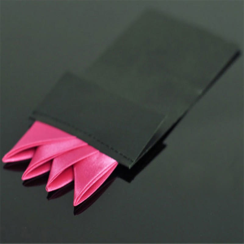Vierpunkt-Krone, vorgefaltetes Einstecktuch, Karteneinlage - Knallpink - image 10
