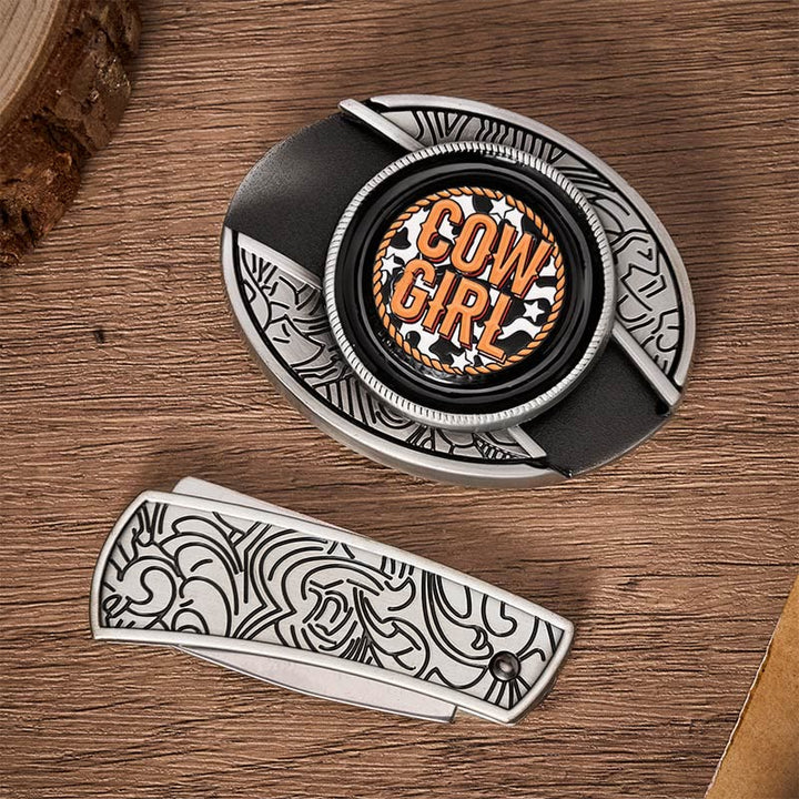 Cowgirl Attitude DIY Verstecktes Klappmesser Schnalle Ledergürtel - image 10