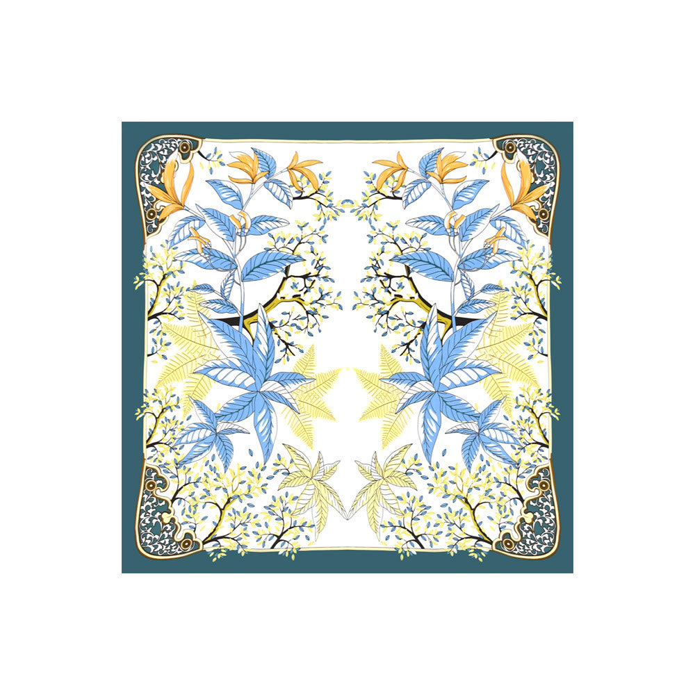 Elegantes quadratisches Halstuch mit botanischem Muster für Damen - image 3