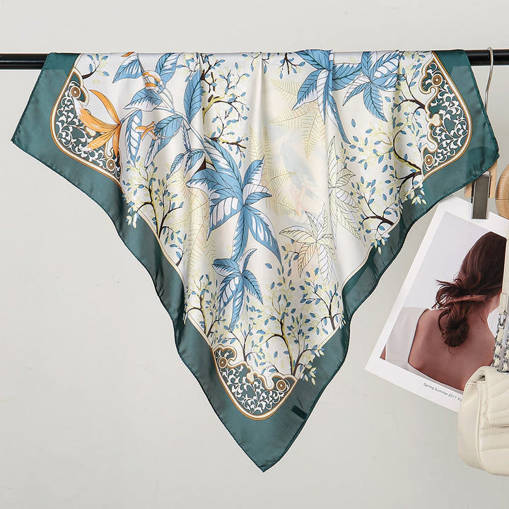 Elegantes quadratisches Halstuch mit botanischem Muster für Damen - image 2