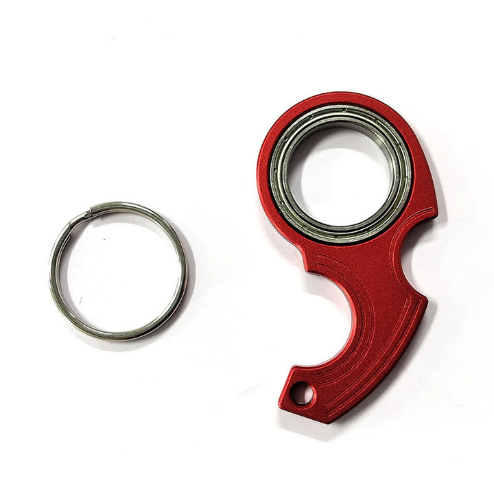 EDC-Ausrüstung: Fidget-Spinner-Schlüsselanhänger zur Linderung von Angstzuständen - Rot - image 3
