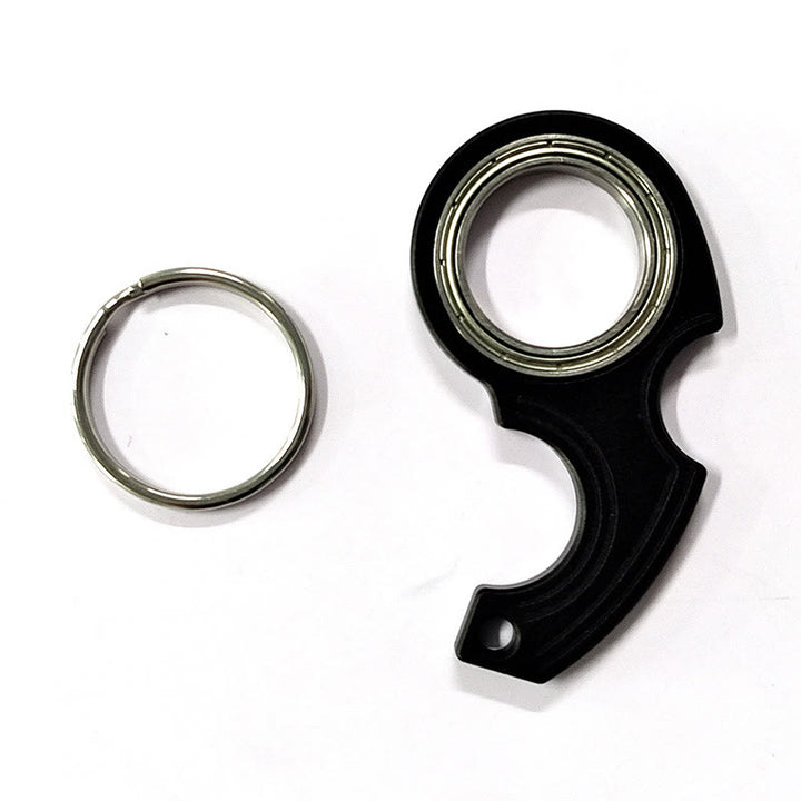 EDC-Ausrüstung: Fidget-Spinner-Schlüsselanhänger zur Linderung von Angstzuständen - Schwarz - image 0