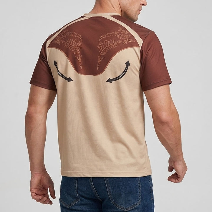 Vintage Henley-Shirt im Westernstil mit Aztekenmuster für Herren - image 3