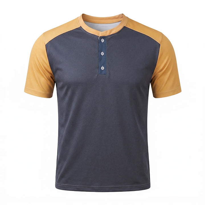 Vintage-gewaschenes Herren-Sommer-Freizeit-Henley-Shirt - image 9