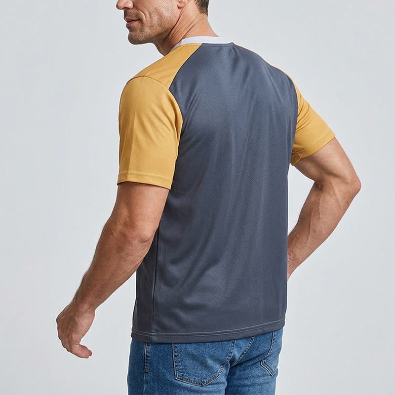 Vintage-gewaschenes Herren-Sommer-Freizeit-Henley-Shirt - image 3