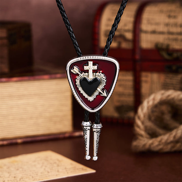 Gothic Emo Kreuzpfeil Herzbrecher Bolo Krawatte - image 3