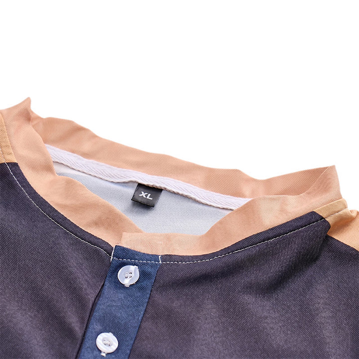 Vintage-gewaschenes Herren-Sommer-Freizeit-Henley-Shirt - image 6