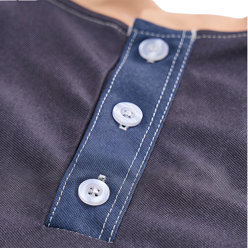 Vintage-gewaschenes Herren-Sommer-Freizeit-Henley-Shirt - image 7