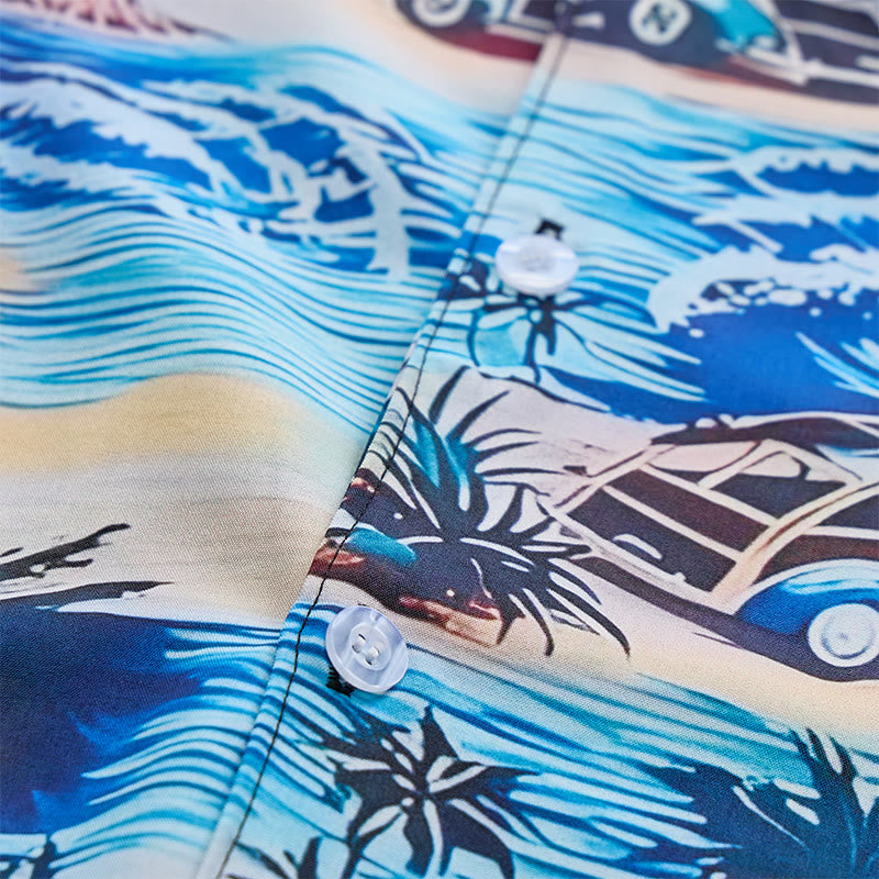 Herren-Sommerhemd für Strandurlaub im Hawaii-Stil mit Knöpfen - image 5
