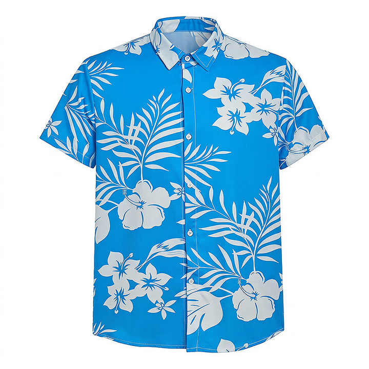 Lässiges Herrenhemd mit Blumen- und Blätterprint für den Sommerurlaub - image 8