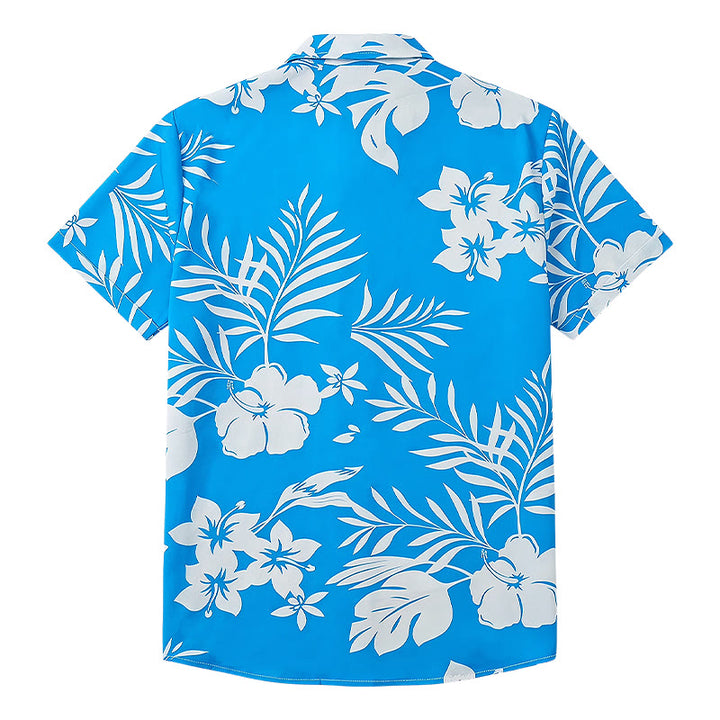 Lässiges Herrenhemd mit Blumen- und Blätterprint für den Sommerurlaub - image 9