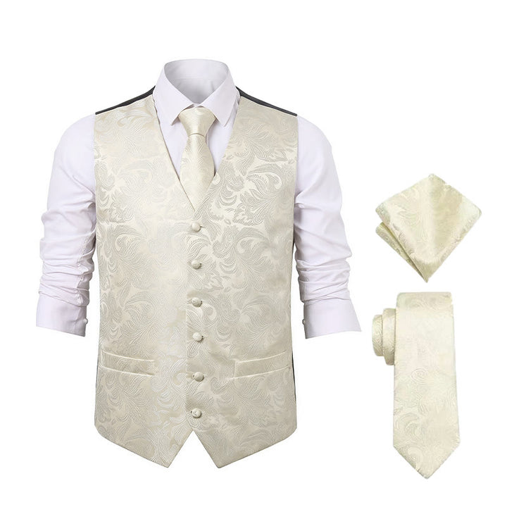Herren-Allround-Set mit Weste im Paisley-Muster, 3-in-1-Anzugweste - image 17
