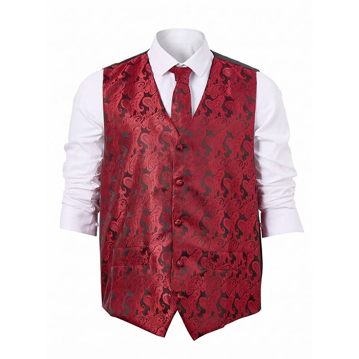 Herren-Allround-Set mit Weste im Paisley-Muster, 3-in-1-Anzugweste - image 15