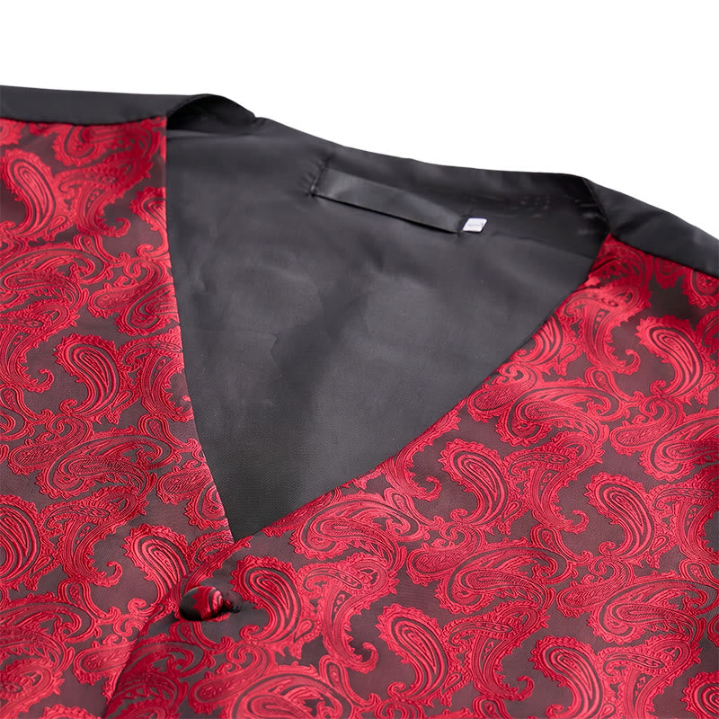 Herren-Allround-Set mit Weste im Paisley-Muster, 3-in-1-Anzugweste - image 7